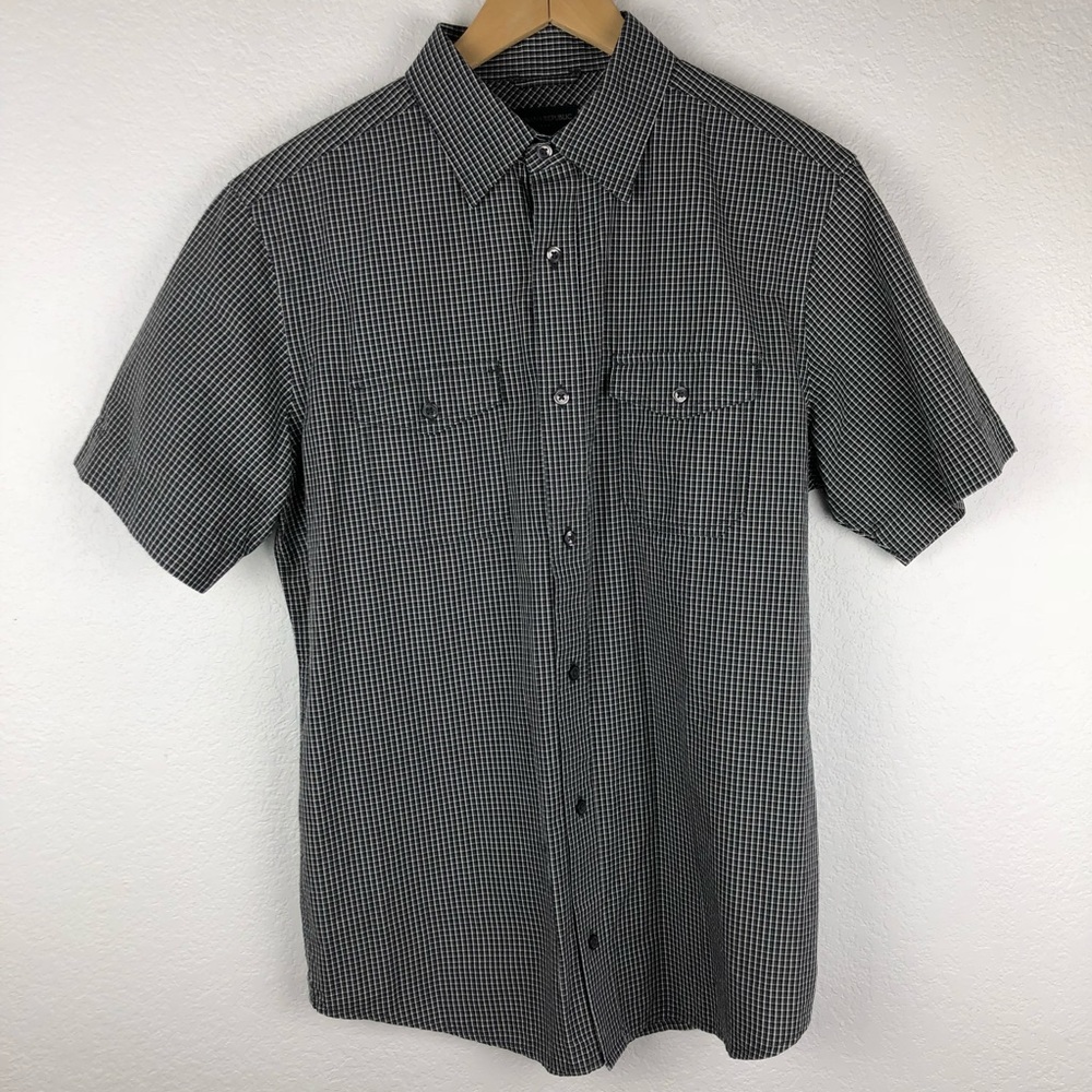 Plaid Banana Republic short sleeved button up